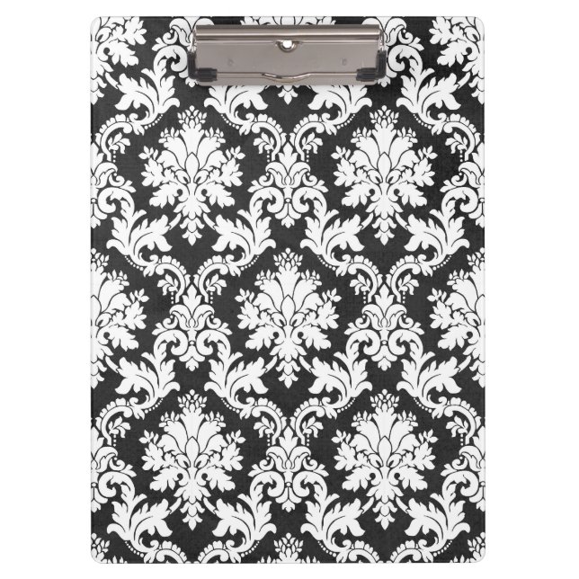 EIN SCHWARZES UND WEISSES DESIGN KLEMMBRETT (Vorderseite)