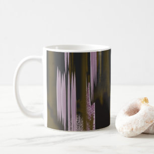 ein Schwarzweiß-Foto eines Gebäude Kaffeetasse