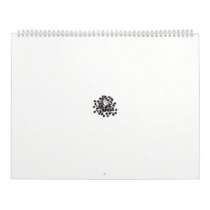 ein Schwarzweißbild einer Reihe von Blume Kalender