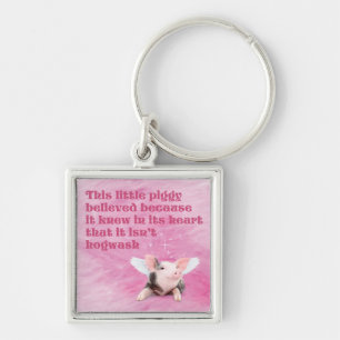 Ein Schweinchen glaubte Schlüsselanhänger