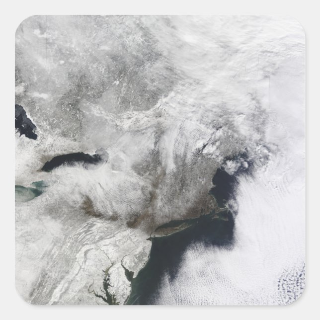 Ein schwerer Wintersturm Quadratischer Aufkleber (Vorderseite)