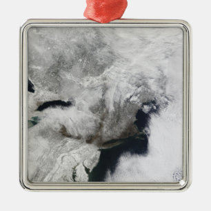 Ein schwerer Wintersturm Silbernes Ornament