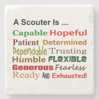 Ein Scouter ist...Untersetzer Steinuntersetzer