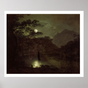 Ein See durch Mondschein, c.1780-82 (Öl auf Poster