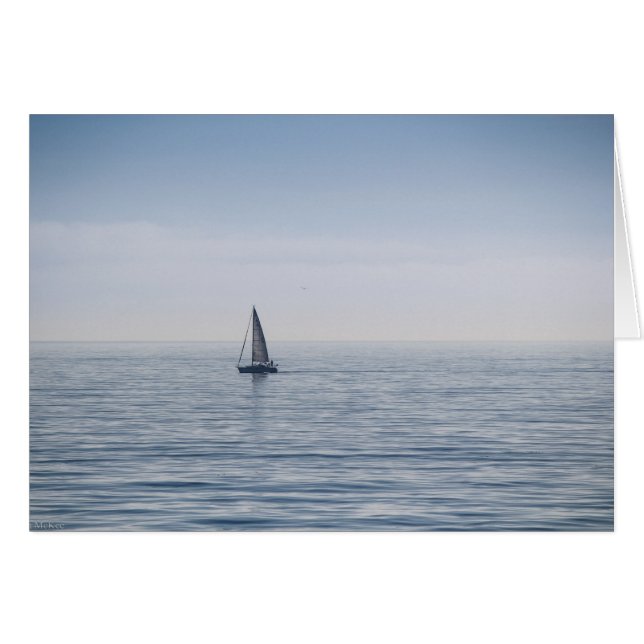 Ein Segelboot auf einem ruhigen Meer (Vorderseite (Horizontal))