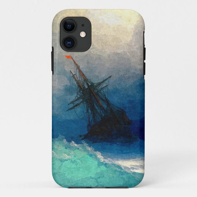 Ein Segelschiff in einem Sturm Case-Mate iPhone Hülle (Rückseite)
