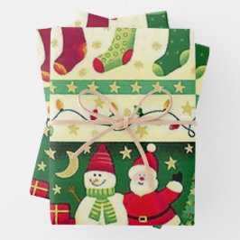 Ein sehr altmodisches Weihnachtsgeschirr Geschenkpapier Set