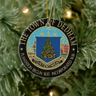 Ein sehr Dedham Weihnachten Keramik Ornament