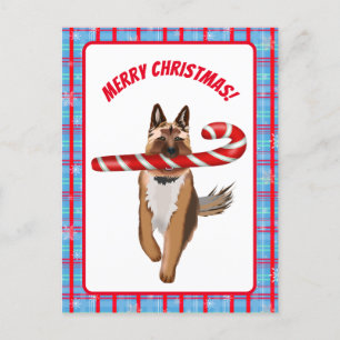 Ein sehr deutscher Schäferhund Lebkuchen Weihnacht Postkarte
