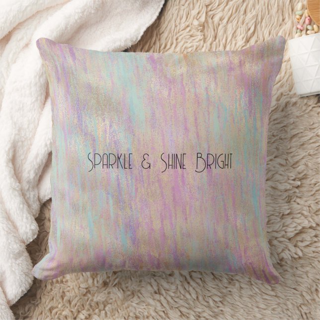 Ein sehr einsames Sparkle Glitzy Gold Pink Weihnac Kissen (Decke)