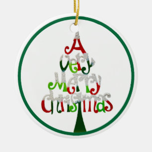 Ein sehr frohe Weihnachten Keramik Ornament