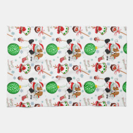 Ein sehr froher Cavalier King Charles Weihnachten Geschirrtuch