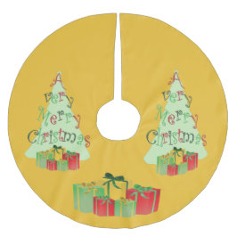 Ein sehr froher Weihnachtsbaumrock Polyester Weihnachtsbaumdecke