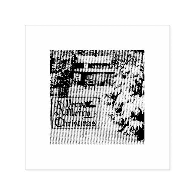 Ein sehr froher Weihnachtsklassiker traditioneller Permastempel (Design)