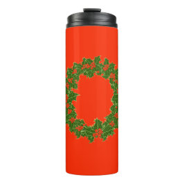 Ein sehr froher Weihnachtskranz Thermosbecher