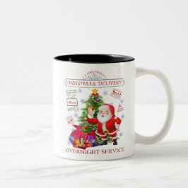 Ein sehr froher Weihnachtsservice über Nacht Zweifarbige Tasse