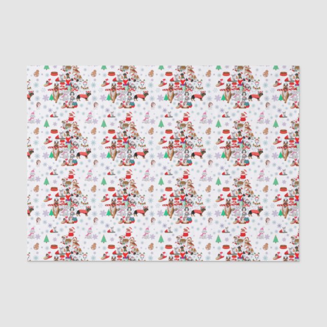 Ein sehr frohes Doggie Weihnachten Seidenpapier (Vorderseite)