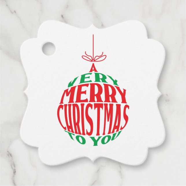 Ein sehr frohes Weihnachtsfest für dich Geschenkanhänger (Vorderseite)