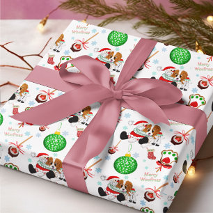 Ein sehr fröhliches Cavalier King Charles Weihnach Geschenkpapier Set