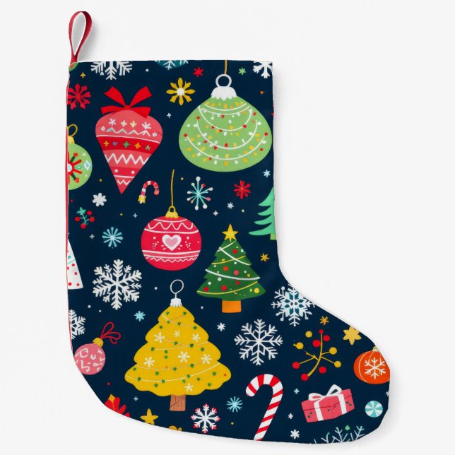 Ein sehr fröhliches Muster Kleiner Weihnachtsstrumpf (Vorderseite)