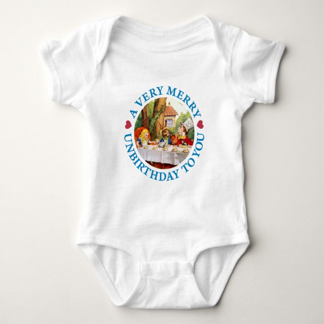Ein sehr fröhliches Unbirthday zu Ihnen! Baby Strampler (Vorderseite)
