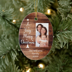 Ein sehr fröhliches Weihnachtsbaum Foto Rustikales Keramik Ornament