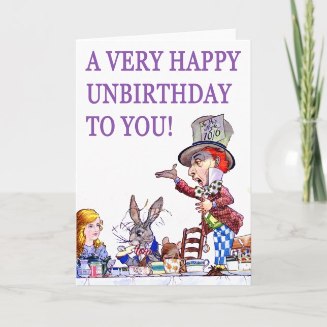 Ein sehr glückliches Unbirthday zu Ihnen Karte (Vorderseite)