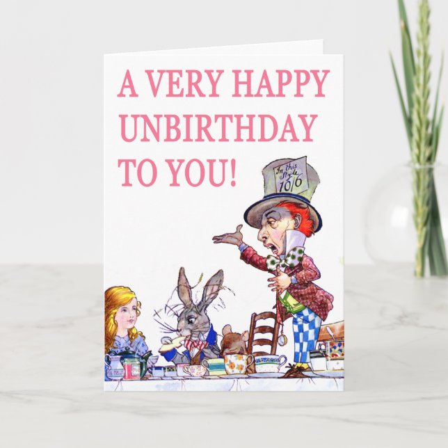 Ein sehr glückliches Unbirthday zu Ihnen! Karte (Vorderseite)