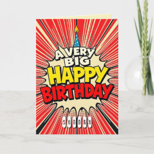 Ein sehr großer Geburtstag Karte