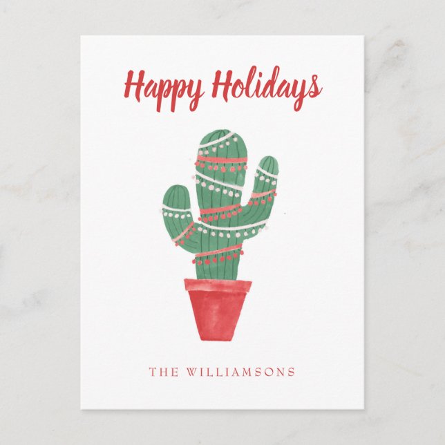 Ein sehr kaktischer Weihnachtsbaum Postkarte (Vorderseite)