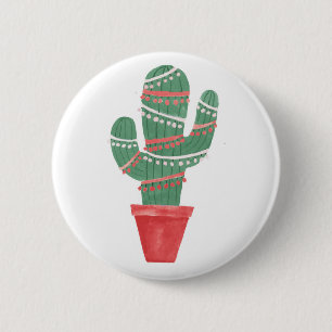 Ein sehr Kaktus-Weihnachtsbaum Button