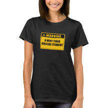 Ein sehr müder Schüler-T - Shirt für Uni