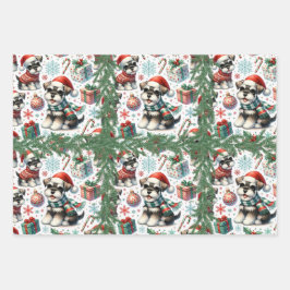 Ein sehr schnauzer Weihnachten Geschenkpapier Set
