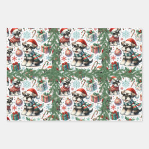 Ein sehr schnauzer Weihnachten Geschenkpapier Set