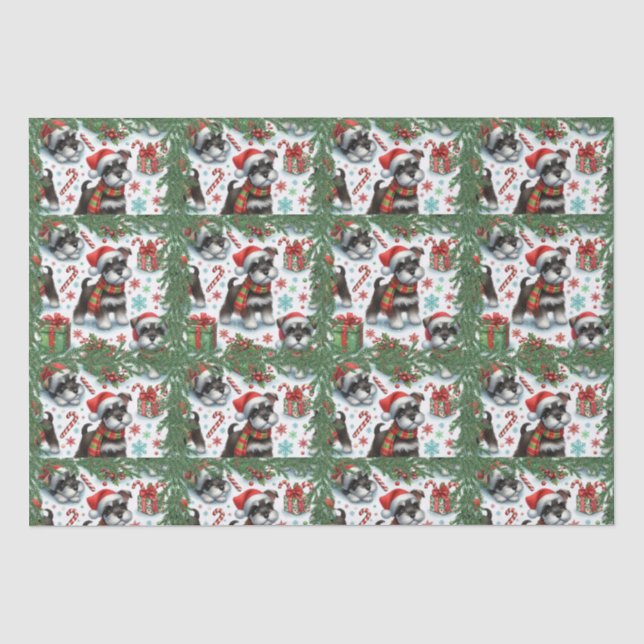Ein sehr schnauzer Weihnachten Seidenpapier (Vorderseite)
