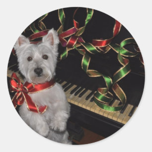 Ein sehr weißes Weihnachtsfest Runder Aufkleber