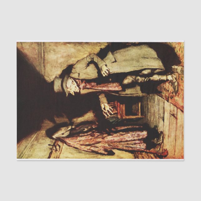 Ein Seidenpapier Weihnachtscarols Dickens 2 (Vorderseite)