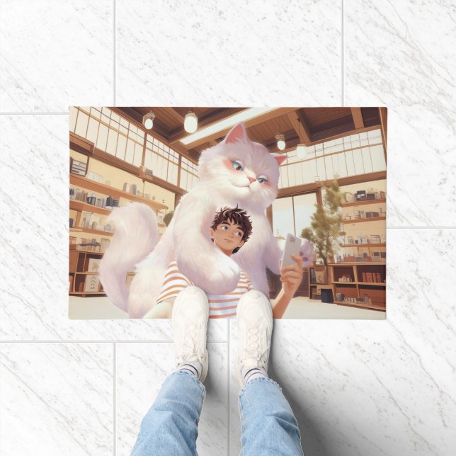 Ein Selfie mit dem Fluffy Riesen Fußmatte (Indoor)