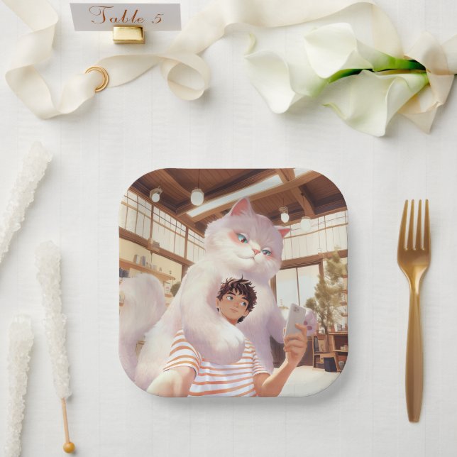 Ein Selfie mit dem Fluffy Riesen Pappteller (Hochzeit)