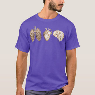 Ein Set menschlicher Organlungen Vintag Herz und G T-Shirt