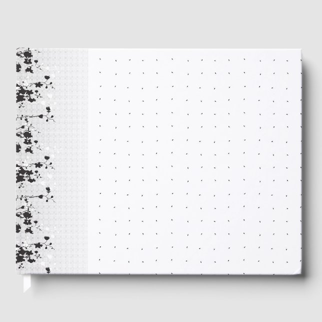 Ein Set mit viel Schwarz-Weiß-Design Gästebuch (Vorderseite)