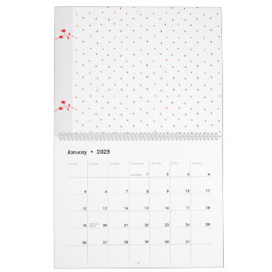 Ein Set mit viel Schwarz-Weiß-Design Kalender