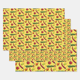Ein Set zum Umpacken von Werbepapier für Chili Geschenkpapier Set
