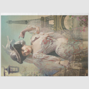 Ein Shabby Chic Pariser Frauen Serie Design 5 Tiss Seidenpapier