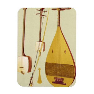 Ein shamisen, ein kokyu und ein biwa, Japaner, von Magnet