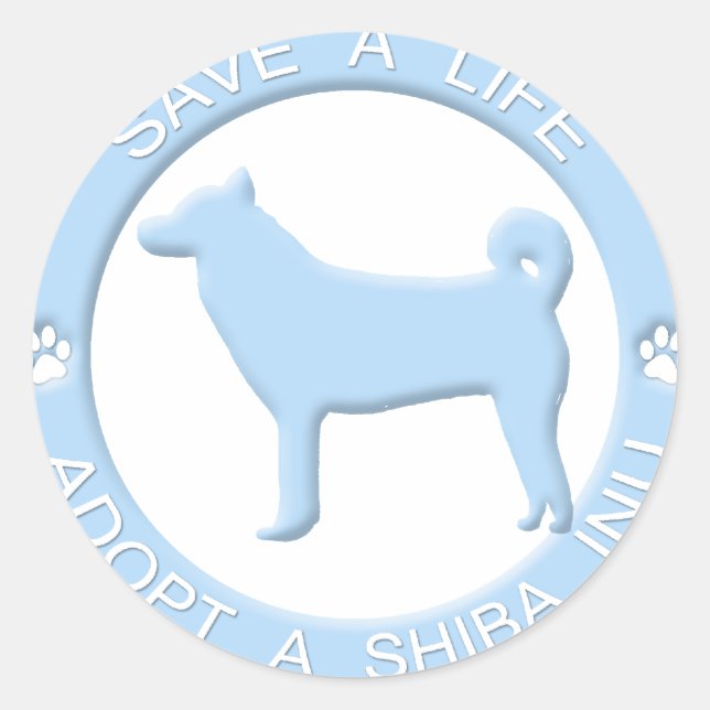 Ein Shiba Inu Stickers adoptiert (Vorderseite)