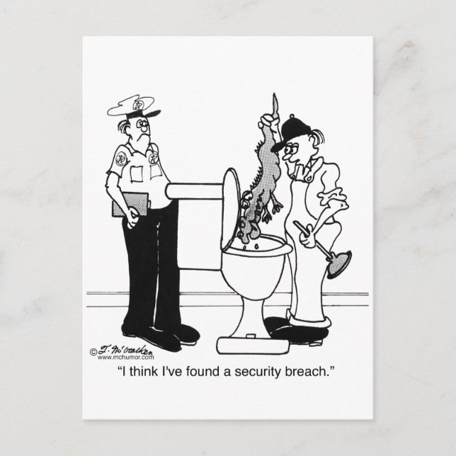 Ein Sicherheitsbruch Postkarte (Vorderseite)