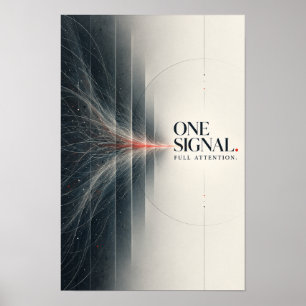 Ein Signal Reine Aufmerksamkeit Minimalistische Fo Poster