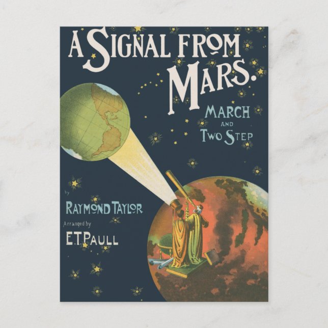 Ein Signal von Mars Postkarte (Vorderseite)