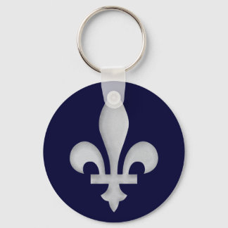 Ein silberer Fleur-de-lys-Schlüsselanhänger Schlüsselanhänger